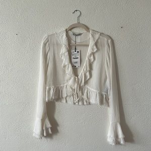 Ruffled Textured Blouse